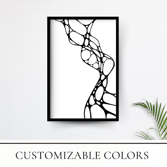 Impressão de Arte de Células Negras e Brancas Mini (Criador carregado)