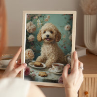 Impressão de Arte de Chá Cottagecore do Cachorro G
