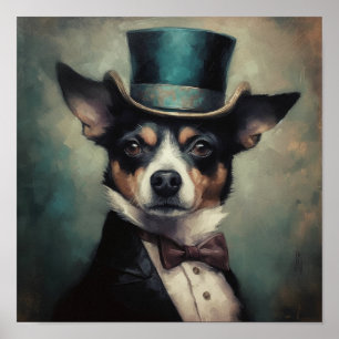 Impressão de Arte de Chihuahua Dapper Personalizad