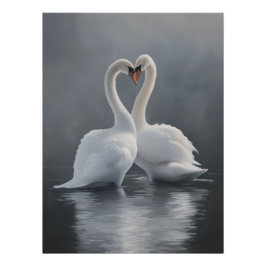 Impressão de Arte de Cisne Vintage