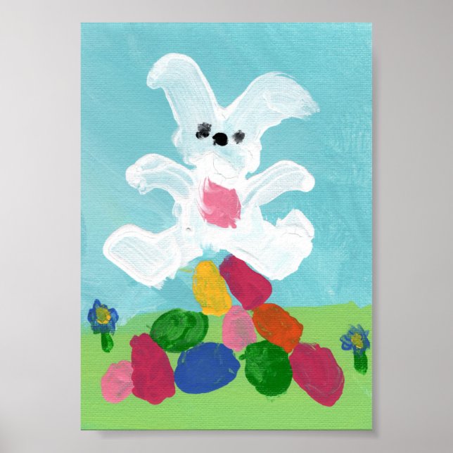 Impressão de Arte de Criança Páscoa Hoppy (Frente)