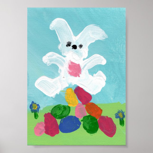 Impressão de Arte de Criança Páscoa Hoppy (Frente)