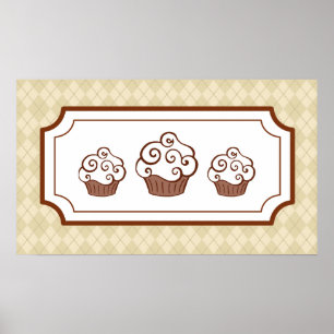 Impressão de Arte de Cupcakes