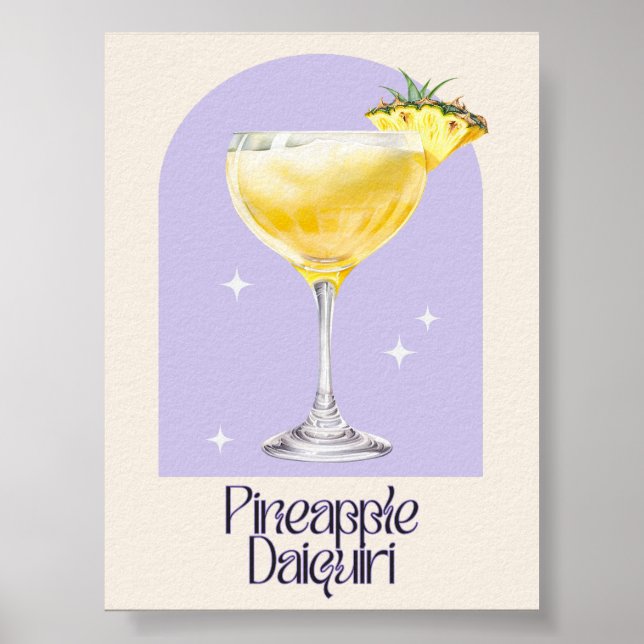 Impressão de Arte de Daiquiri Pineapple | Bar Deco (Frente)