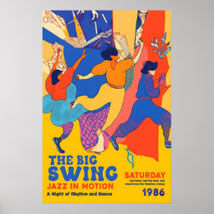 Impressão de Arte de Dança de Jazz Retro 1986 'The