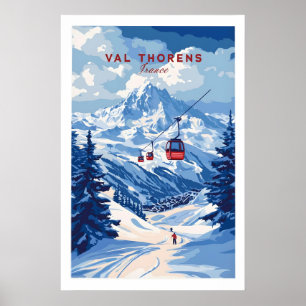 Impressão de Arte de Esqui de Val Thorens 1