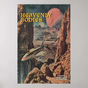 Impressão de Arte de Exploração Espacial Retro Fic