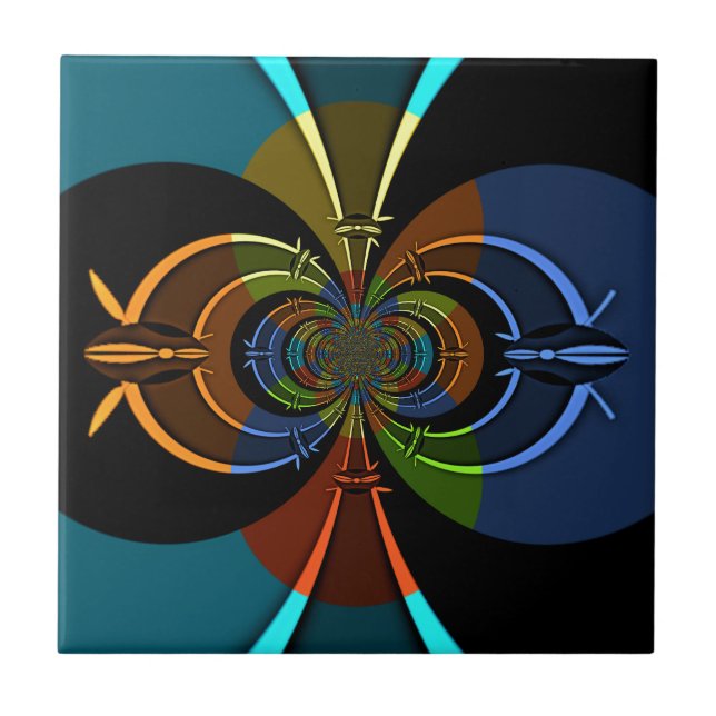 Impressão de Arte de Explosão de Cor Abstrata (Frente)