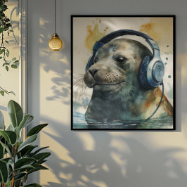 Impressão de Arte de Fones de Ouvido da Fábrica de