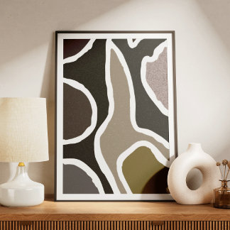Impressão de Arte de Formas Orgânicas Abstratas pa