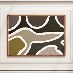 Impressão de Arte de Formas Orgânicas Abstratas pa