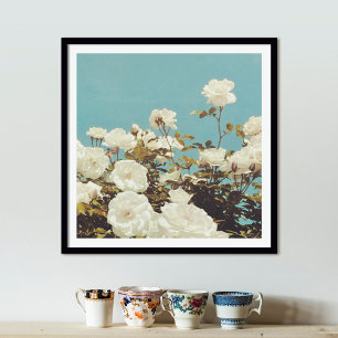 Impressão de Arte de Foto do Jardim Floral de Rosa