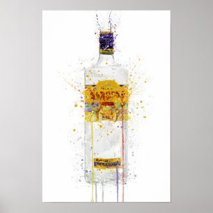 Impressão de Arte de Garrafa de Gin 'Dragão'