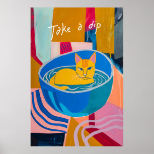 Impressão de Arte de Gato de Matisse Pintura Felin