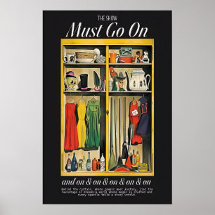 Impressão de Arte de Guarda-Ropa de Teatro Antigo 