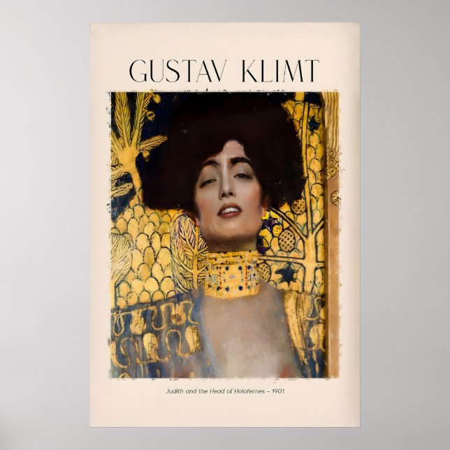 Impressão de Arte de Gustav Klimt - Arte de Judith (Frente)