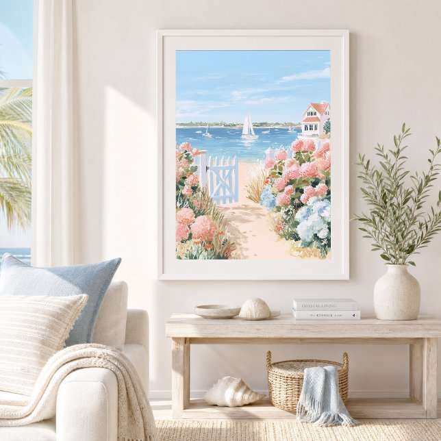 Impressão de Arte de Jardim de Casa de Praia (Criador carregado)