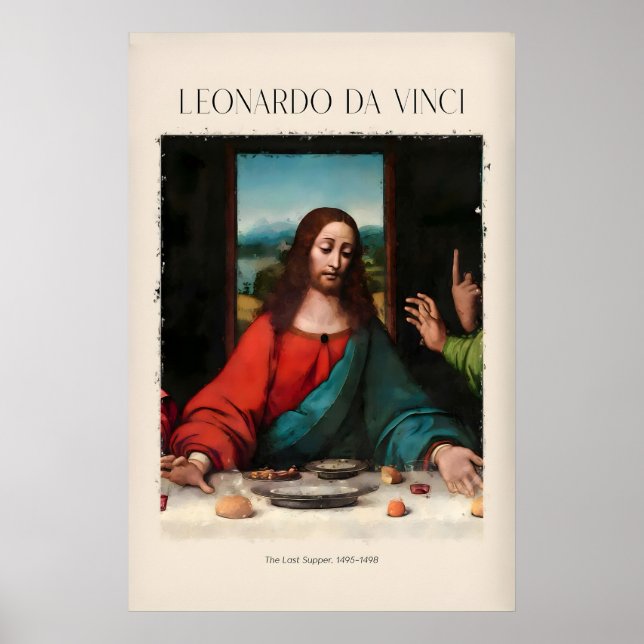Impressão de Arte de Leonardo da Vinci - A Última  (Frente)