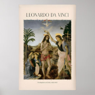 Impressão de Arte de Leonardo da Vinci O Batismo d