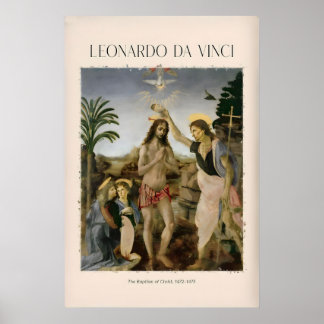 Impressão de Arte de Leonardo da Vinci O Batismo d