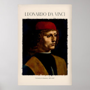 Impressão de Arte de Leonardo da Vinci - Retrato d
