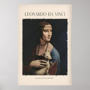 Impressão de Arte de Leonardo da Vinci - Senhora c