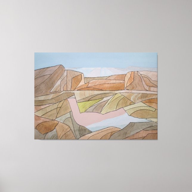 Impressão de Arte de Linha de Aquarela de Praia Pe (Frente)