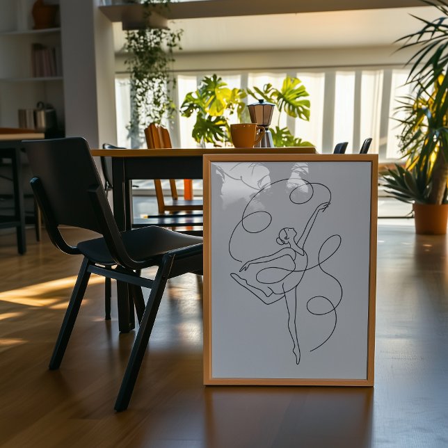 Impressão de Arte de Linha de Bailarina Minimalist (Criador carregado)