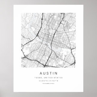 Impressão de Arte de Mapa da Cidade Minimalista de