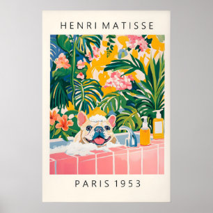 Impressão de Arte de Matisse de Bulldog Francês Ba