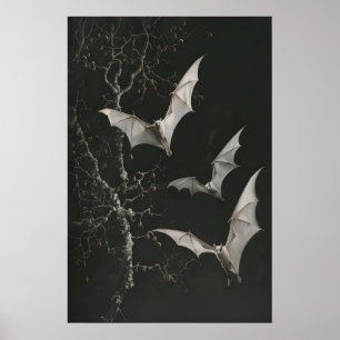 Impressão de Arte de Morcegos Frugívoros Albino, B