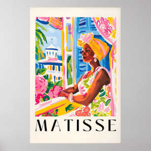 Impressão de Arte de Mulher Negra Estilo Matisse T