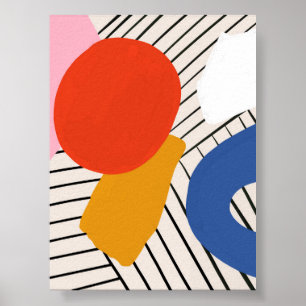 Impressão de Arte de Muro Mineral Colorida Moderna