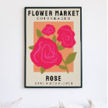 Impressão de Arte de Nascimento Personalizado do M<br><div class="desc">Este impressão de arte está no estilo de um poster de mercado de flores. As flores são Rosas que são a flor de nascimento de junho. Há espaço para personalizar o texto para mudar a localização para um lugar especial para você e a legenda para o nome ou data de...</div>