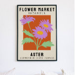 Impressão de Arte de Nascimento Personalizado do M<br><div class="desc">Este impressão de arte está no estilo de um poster de mercado de flores. As flores são Astras que são a flor de nascimento para setembro. Há espaço para personalizar o texto para mudar a localização para um lugar especial para você e a legenda para o nome ou data de...</div>