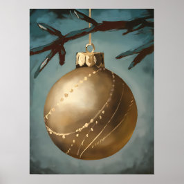 Impressão de Arte de Natal, Natal Moody, Pintura d