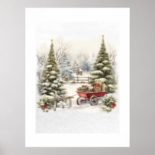Impressão de Arte de Paisagem de Inverno de Conto