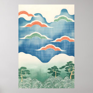 Impressão de Arte de Paisagem Japonesa Tradicional