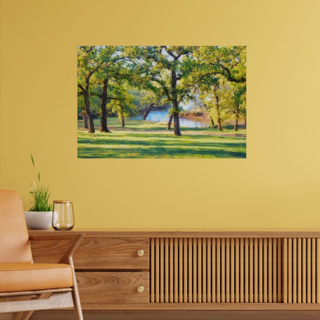 Impressão de Arte de Paisagem Tranquila com Árvore (Sala de Estar 2)