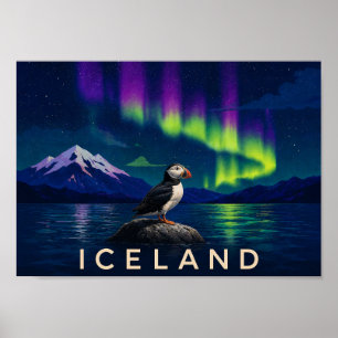 Impressão de Arte de Parede Atlântico Puffin Auror