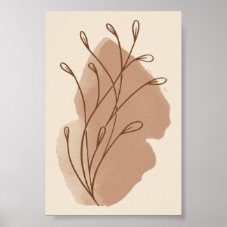 Impressão de Arte de Parede Botânica Boho Minimali
