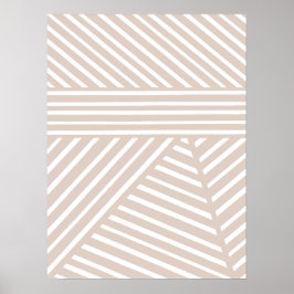 Impressão de Arte de Parede com Listras Minimalist