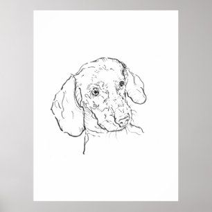 Impressão de Arte de Parede, Dachshund, Cachorro S