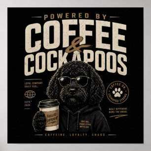 Impressão de Arte de Parede de Café e Cockapoos