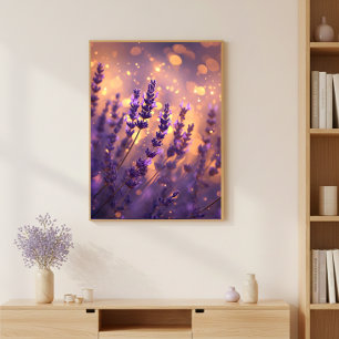 Impressão de Arte de Parede de Campo de Lavanda Do