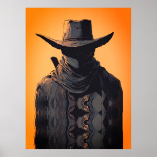 Impressão de Arte de Parede de Cowboy Fora da Lei 