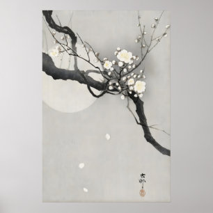 Impressão de Arte de Parede de Flor de Ameixa Japo
