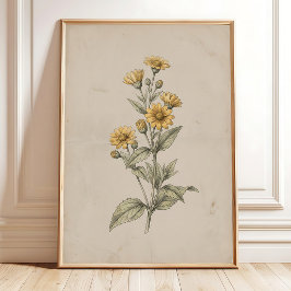Impressão de Arte de Parede de Flor de Melampodium