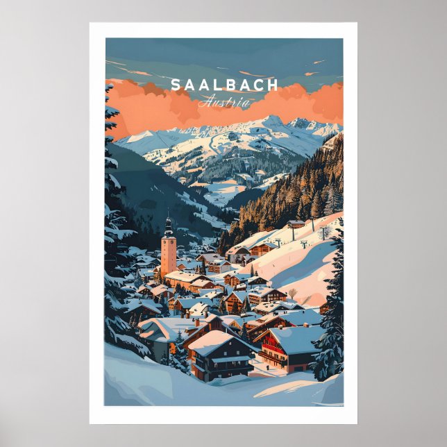 Impressão de Arte de Parede de Saalbach 1 (Frente)