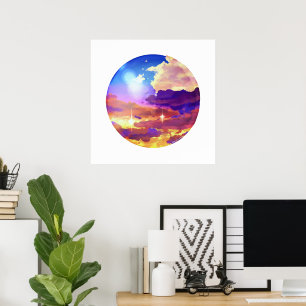 Impressão de Arte de Parede do Céu do Pôr do Sol V